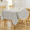 Deconovo Water Resistant Table Cloth Wipe Clean, Rectangle Table Cloth for Home, 55x79in(140x200cm), Linen
