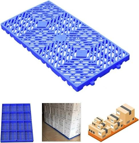 SHENJIA Palettes en Plastique légères, Coussin de Rangement en polyéthylène Bleu, imperméable et Robuste, Plusieurs palettes Librement combinées pour Jardin, Garage, supermarché