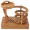 Kinetische Kunst Perpetuum Motion Machine Ornament Schreibtisch Non Stop Rolling Ball Spielzeug Wissenschaft Physik Gadget Desktop-Dekoration (Holzmaserung)