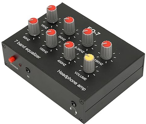 ZJchao Equalizer Home Audio, 7-Band-Sound-Equalizer Home Audio Equalizer Grafischer Equalizer mit 12 DB Hochbassanpassung für die von Streaming-Podcasts