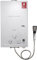 TABODD 20KW 10L Gas Durchlauferhitzer LPG Warmwasserbereiter, Temperatur kann 35-55 ℃ Outdoor Propan-Durchlauferhitzer mit Digitalanzeige und Duschset für Campingausflüge Bootshaus Wohnmobil, Silber