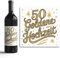 Flaschenetiketten-Set zur Goldenen Hochzeit - 50 Jahre verheiratet - 6 Aufkleber selbstklebend - Hochzeits-Deko für Wein & Sekt - Geschenkidee für Ehepaar & Familie (50 Goldene Hochzeit / 002)