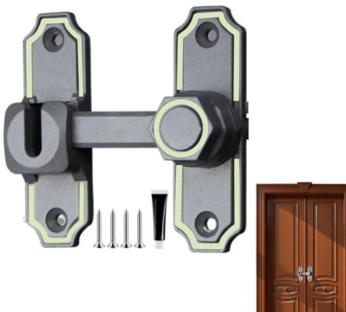 Serratura Per Porte Di Rimessa - Serratura per Porte a Soffietto - Fermaggio per Garage Cassetti Finestre Cantinette Bagno Giardino Gabbie per Animali