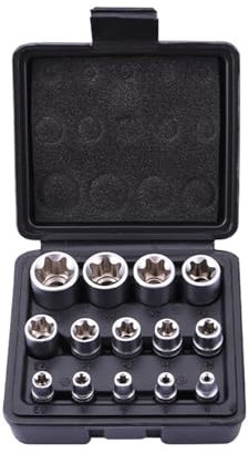 Lot de 14 douilles de clé à douille de type E