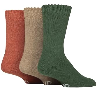 SockShop Men’s Wool Blend Thermal Socks 3 Pack – Warm, Cushioned, Breathable Terry Loop, Reinforced Heel & Toe, Moisture-Wicking, for Outdoor Walking & Cold Weather, UK 6–11