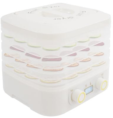 Susoso Déshydrateur automatique en polypropylène - 160 W - Avec plateaux amovibles - Plage de température 35-70 °C - Silencieux - Pour la maison - 22 x 19 x 26 cm - Blanc