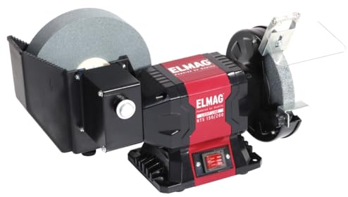 ELMAG Nass-Trockenschleifbock NTS 150/200 | 230 V | Schleifscheiben Ø 150 & 200 mm | 250 W | für Hobby & Werkstatt