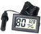Thermomètre Hygromètre Avec Sonde Externe LCD Tuner Numérique Intégré Pour Couveuse Aquarium Volaille Reptile (Noir)