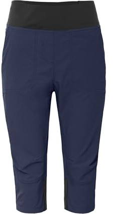 Bergson PUSULA Comfort Capri | Damen 3/4 Wanderhose - Leicht & elastisch Damen 3/4 Wanderhose aus Ripstop, Normalgrößen, strapazierfähiges Ripstop-Gewebe, vollelastischer Comfort-Bund, schnelltrockne