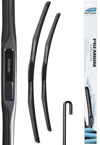 Wiptron Premium Wiper Blades Fits: NISSAN QASHQAI SUV Nov 2013 to Jun 2021 | Durable, Aerodynamic Front Wiper Blades with Consistent All-Climate Efficiency