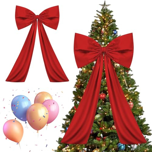 Aukojoy Satinband Schleife Themenparty Dekorationen Riesige Schleife Band Dekor Große Schleifen Hängende Schleife für Mädchenzimmer Braut Weihnachtsbaum Dekoration
