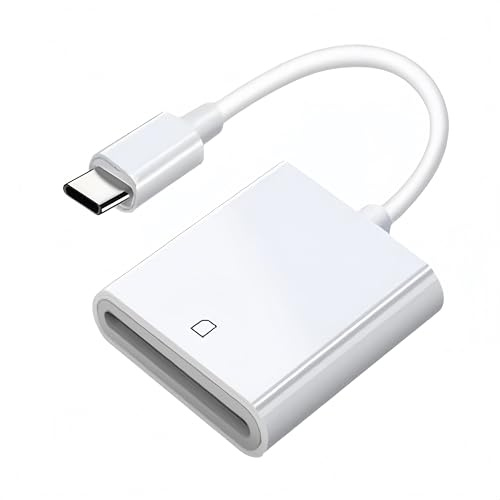 SD Card Reader for iPhone, Plug and Play for Lighting to SD Card Camera Reader, Fast transmission, Mobile phone accessories Compatible With iPhone 14/13/12/11/X/XS/XR/8/7 iPad, White
