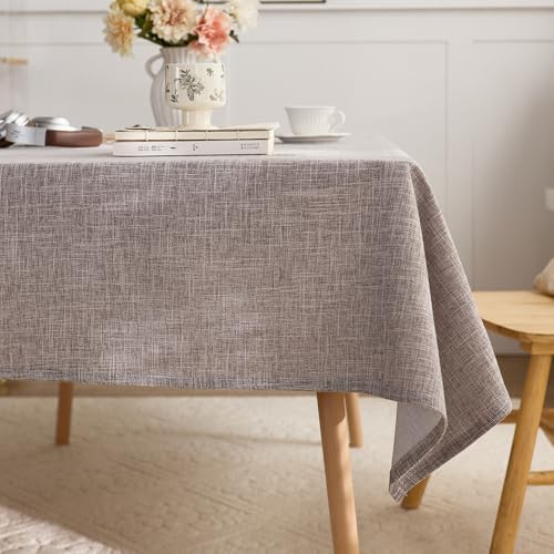 WANYI Tischdecke Modern 80x120cm Tischdecken Leinenoptik Table Cloth Weich Tischtuch Tischdeko Mode Tablecloth für Wohnzimmer Esszimmer Garten(Grau)
