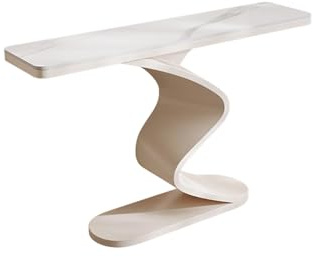 ZUGIATP Console D'entrée MDF Imitation Marbre Table Console Étroite Conception De Structure Stable pour Couloir Salon Chambre À Coucher(D,150 * 30 * 80cm/59 * 11 * 31in)
