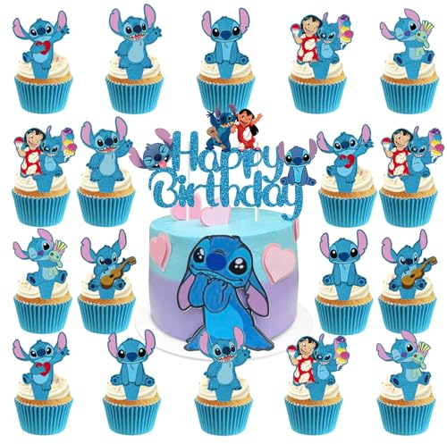 25 Cake Decoration,Kuchen Dekoration,Cupcake Toppers,Cupcake Geburtstag Topper für Junge Mädchen Geburtstag Themen Party