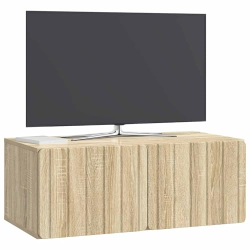 vidaXL Wandmontierter TV-Schrank Sonoma-Eiche 78,5 x 41 x 30 cm, Wohzimmer, rechteckiger, moderner Wandschrank, stylischer TV-Ständer, viel Stauraum für Dein Zuhause