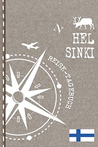 Helsinki Reisetagebuch: Reise Tagebuch zum Selberschreiben, ca. A5 - Journal Dotted Punkteraster, Bucket List für Urlaub, Ferien Trip, Auslandsjahr, Au Pair, Auswanderer - Notizbuch Dot Grid punktiert