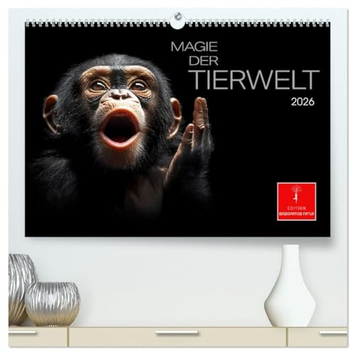 Magie der Tierwelt (hochwertiger Premium Wandkalender 2026 DIN A2 quer), Kunstdruck in Hochglanz: Erleben Sie die zeitlose Schönheit der Natur - pur, authentisch und magisch. (CALVENDO Tiere)