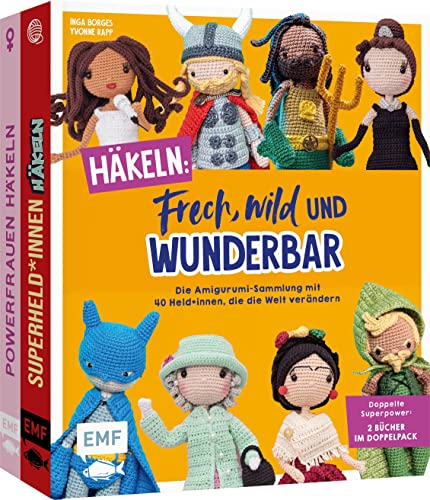 Häkeln: Frech, wild und wunderbar – Die Amigurumi-Sammlung mit 40 Held*innen, die die Welt verändern: Doppelte Superpower: 2 Bücher im Doppelpack