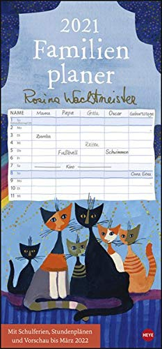 Rosina Wachtmeister Familienplaner Kalender 2021: Mit 5 Spalten
