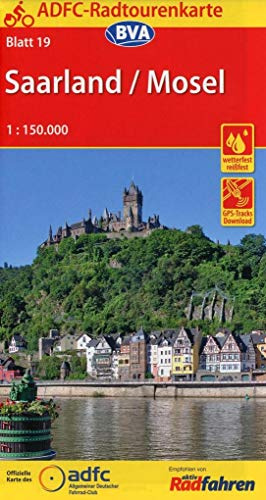 ADFC-Radtourenkarte 19 Saarland /Mosel 1:150.000, reiß- und wetterfest, GPS-Tracks Download (ADFC-Radtourenkarte 1:150.000)