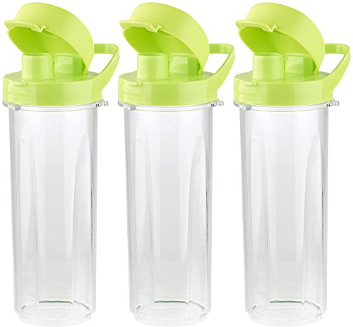 Rosenstein & Söhne Zubehör zu Smoothie Maker Set: Mix- & Trinkbecher für Smoothiemixer BR-500, 500 ml, BPA-frei, 3er-Set (Shaker, Smoothiemaker, Zitruspresse)