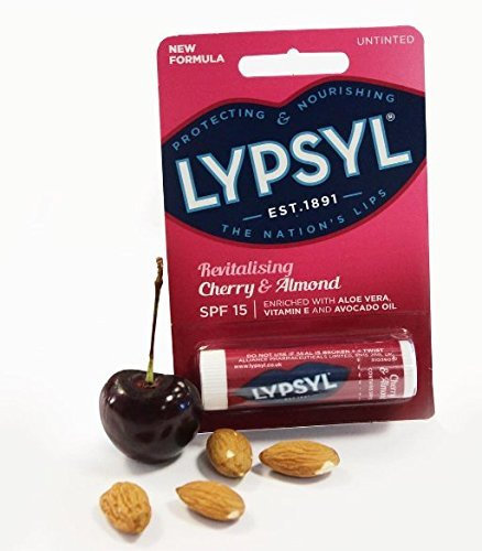 Lypsyl tasty Lip Balm 3 Pack - Cherry & Almond - SPF15 4.2g - bundle of Cherry