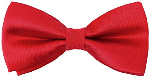 Fliege Schleife für Kinder Babys - Verstellbar und Bereits Gebunden Verschiedenfarbig, Kindergröße, Rot