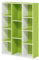 Furinno Luder 11-Cube Wende-Bücherregal mit offenem Regal, Weiß/Grün