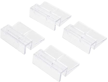 Sharplace 4 Stücke 6mm / 8mm / 10mm / 12mm Aquarium Glas Deckel Klammer Halter-Unterstützung Löschen, 10mm
