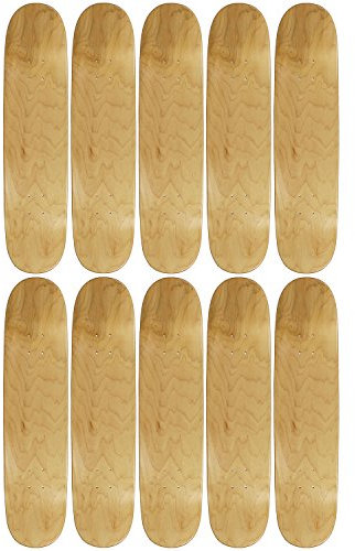Moose 10 Pro Skateboard Decks Blank Wählen Sie Ihre Farbe + Größe (19,7 cm 20,3 cm 21 cm 21,6 cm), Natur, 8.25