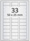 Wetterfeste Folienetiketten auf A4 Bogen, silber - 50 x 25 mm - 3.300 Polyester Etiketten auf 100 Blatt, selbstklebende PET Etiketten, matt, Typenschild-Aufkleber