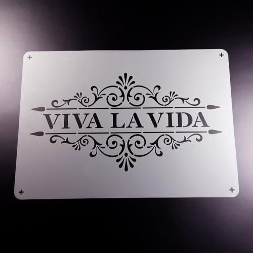 Schablone Viva La Vida Shabby Schriftzug - BS20