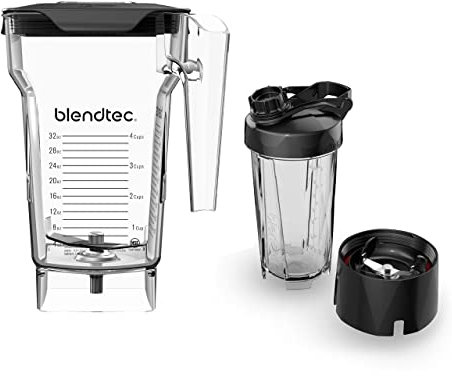 Blendtec 40-740-01COSTCO FourSide Jar (75 oz) GO Travel Bottle (100 ml) -Professional Blender Glass-BPA-Free-Transparent, Plastic
