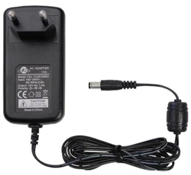 EDISION ALIMENTATORE 12V/1.5A 2pin EU, ORIGINALE, UNIVERSALE, PROTON S2, PICCO S2, PICCO S2 pro, PICCOLLINO S2, PICCOLLINO S2+T2/C
