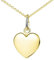Materia Herzkette Gold 375 Damen Mädchen 1,1g - kleiner Herz Anhänger mit Kette Goldkette 42cm in Schmuck Etui GKA-5
