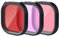 Lupholue 3 in 1 Schnorcheltauchen Unterwasser Rot/Pink/Lila Linsenfilter in Meerwasser & Süßwasser für wasserdichtes offizielles Gehäuse for GoPro Hero 13, 12,11,10, 9, 8