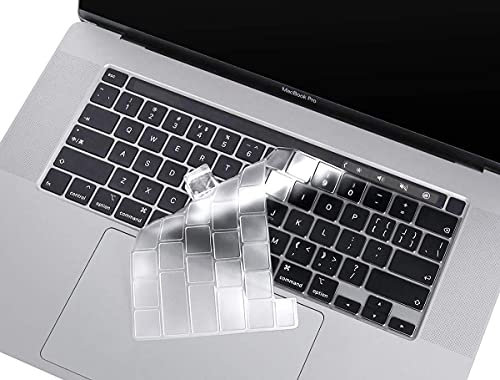 Casedao - Funda para teclado MacBook Pro 16 (ultrafina, transparente, compatible con MacBook Pro de 16 pulgadas, modelo A2141 con Touch Bar y Touch ID, diseño de teclado de EE. UU.