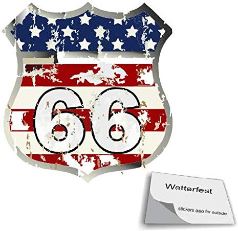 1 adesivo USA Route 66 in diverse dimensioni (R20/1/4).
