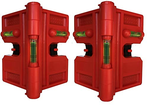 Magnetische Pfostenwaage für Rohr-, Pfosten- und Balkennivellierung, 2 Stück