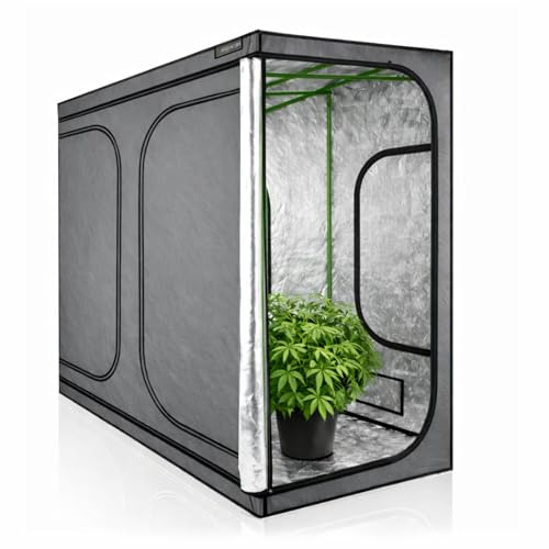 HIGHWERK Tente de Culture 240 x 120 x 200 cm | Culture Maison « MyHomeGrow », Grise | Tente de Culture d'intérieur pour la Culture de Plantes | Boîte de Culture