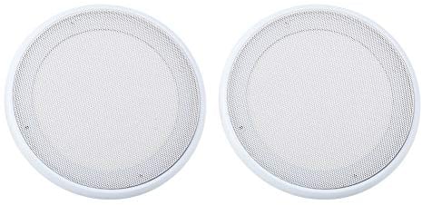 Queen.Y 2PCS Grille de Haut-Parleur Couverture de Haut-Parleur Audio de Voiture Cercle Décoratif Maille Acier Primaire, Housse de Protection pour Haut-parleurs (8 Po)