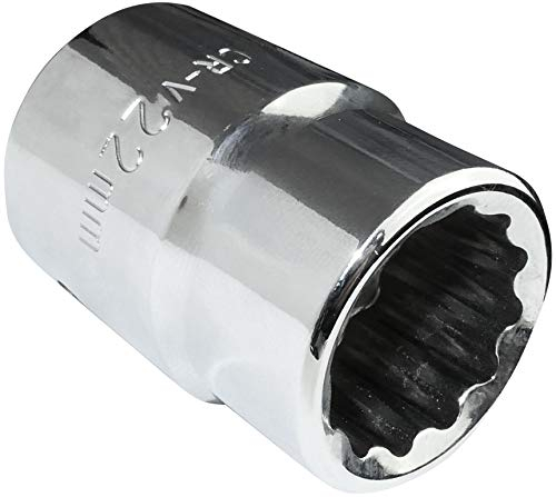 AERZETIX - Llave de vaso/Punta - Corta - 3/4x22mm - para atornillar/trinquete manual/neumático - Cuerpo cilíndrico - 12 lados/bi-Hexagonal - en acero CR-V - C45278