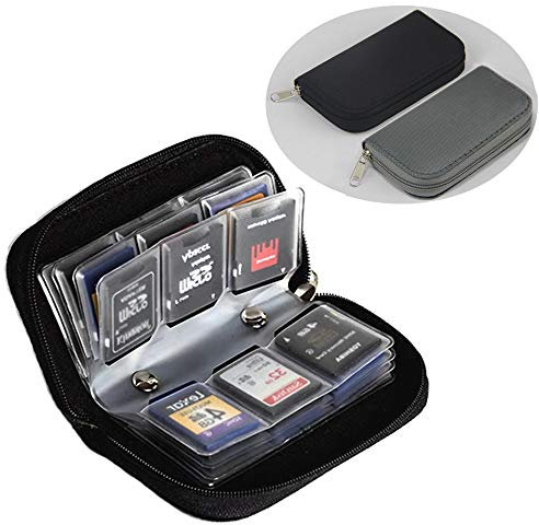 FunYoung SD Karte Box Speicherkarten Schutzhülle Aufbewahrung Tasche Speicherkartenetui für unterwegs (2er Set)