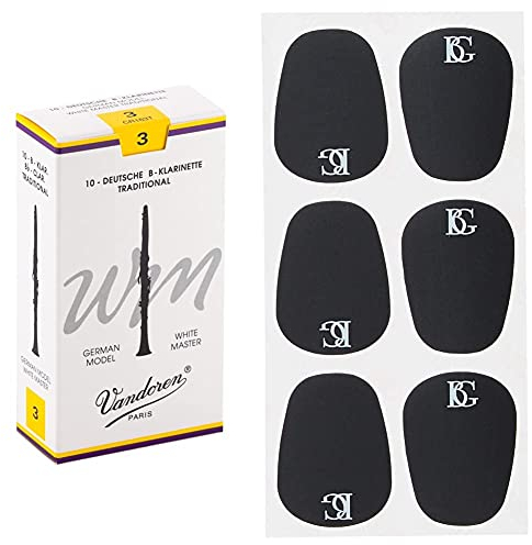 VANDOREN CR163T & BG A10L - Bissplatte für Klarinette und Saxophon Schwarz, Groß 0,8mm (6x)