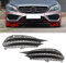 HZTWFC 2 Stück Frontstoßstange Grill Gitter Nebelscheinwerfer Abdeckung für Mercedes-Benz C-Cl W205 C180 C200 C260 2015 2016 2017 2018 AMG Modifikation