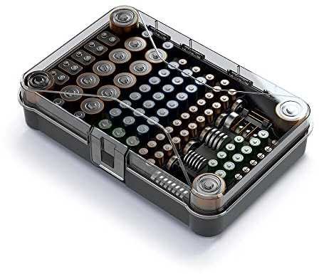 Kistenberg Battery Box KBB03 Battery Organizer - 115 Slots for Batteries, 295 mm x 195 mm x 70 mm