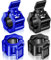 LEDSHLIU 4 Morsetti per Bilancieri Collare a Morsetto Rilascio Rapido Antiscivolo Collare con Morsetto per Bilanciere per Allenamento Sollevamento Pesi Fitness (Blu, Nero, 25 mm)