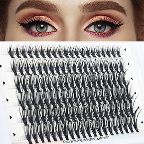 MAEXUS Lash Clusters Extensions Individual Lashes 120 Clusters Lash DIY Eyelash Extension Premade Volume Fans Eyelash Extensions (40D, 0.07C, 8mm-16mm MIX)