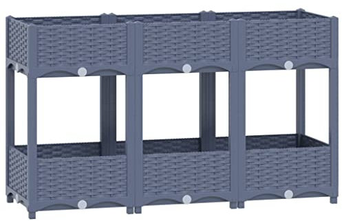 vidaXL Hochbeet 120x40x71 cm Polypropylen